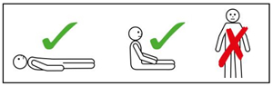 person lay flat in anaphylaxis