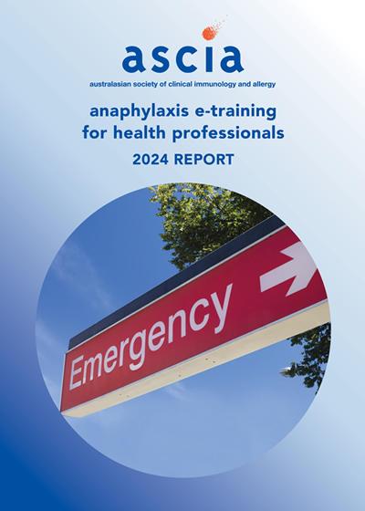 ASCIA Report Anaphylaxis etraining HP 2024