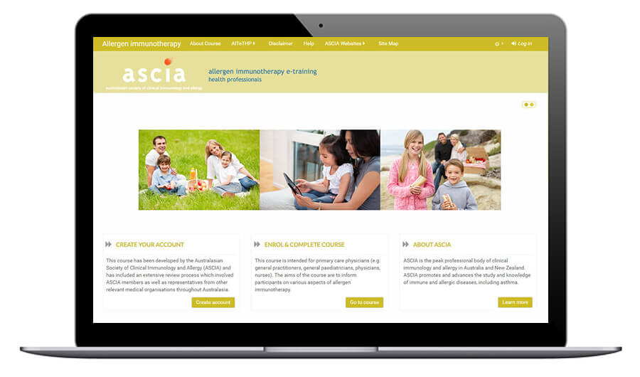 ASCIA allergen immunotherapy e-training for health professionals