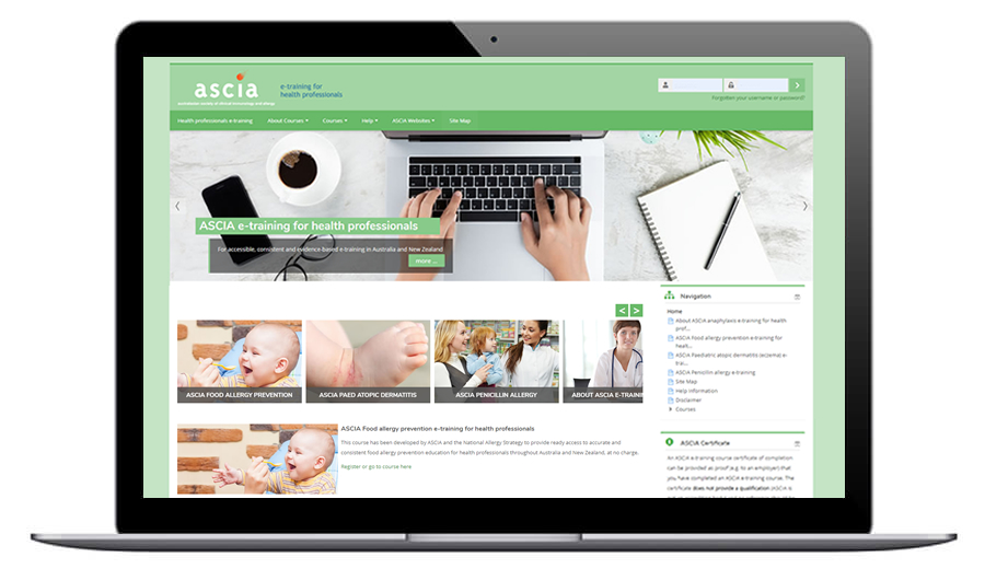 ASCIA Food allergy prevention e-training for health professionals